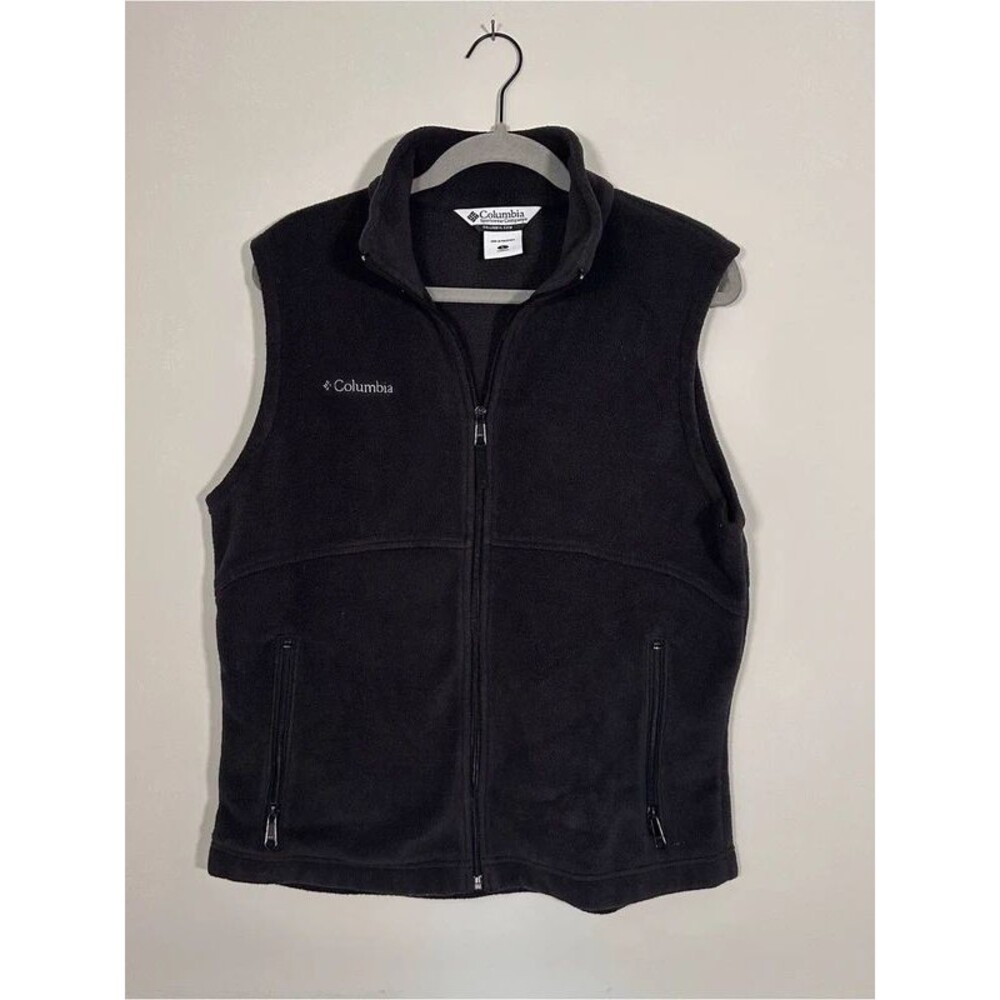 Columbia Women’s Large Black Full Zip Fleece Vest Outdoor Layering